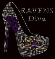 Load image into Gallery viewer, Baltimore Ravens Diva High-Heel football