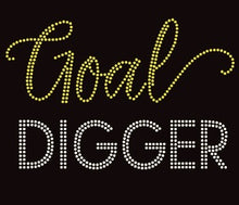 Load image into Gallery viewer, Gold and clear/silver rhinestones