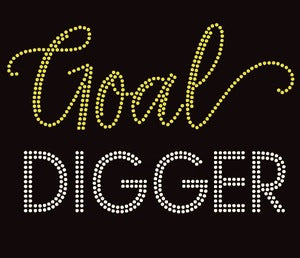 Gold and clear/silver rhinestones