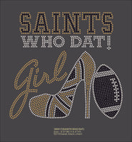 Load image into Gallery viewer, New Orleans Saints Who Dat Girl football